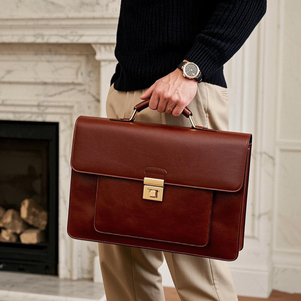 Leather Laptop Bag for Men