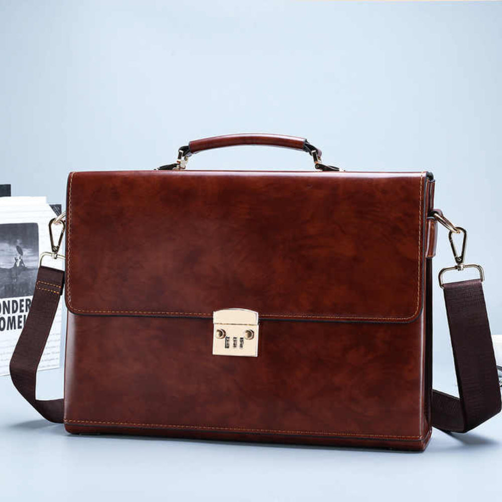 Leather Laptop Bag for Men
