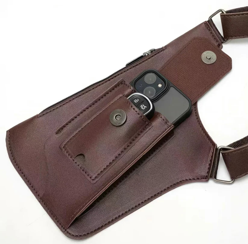 Adjustable Medieval Leather Harness Holster Bag