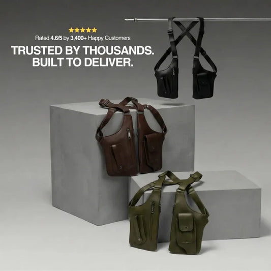 Adjustable Medieval Leather Harness Holster Bag