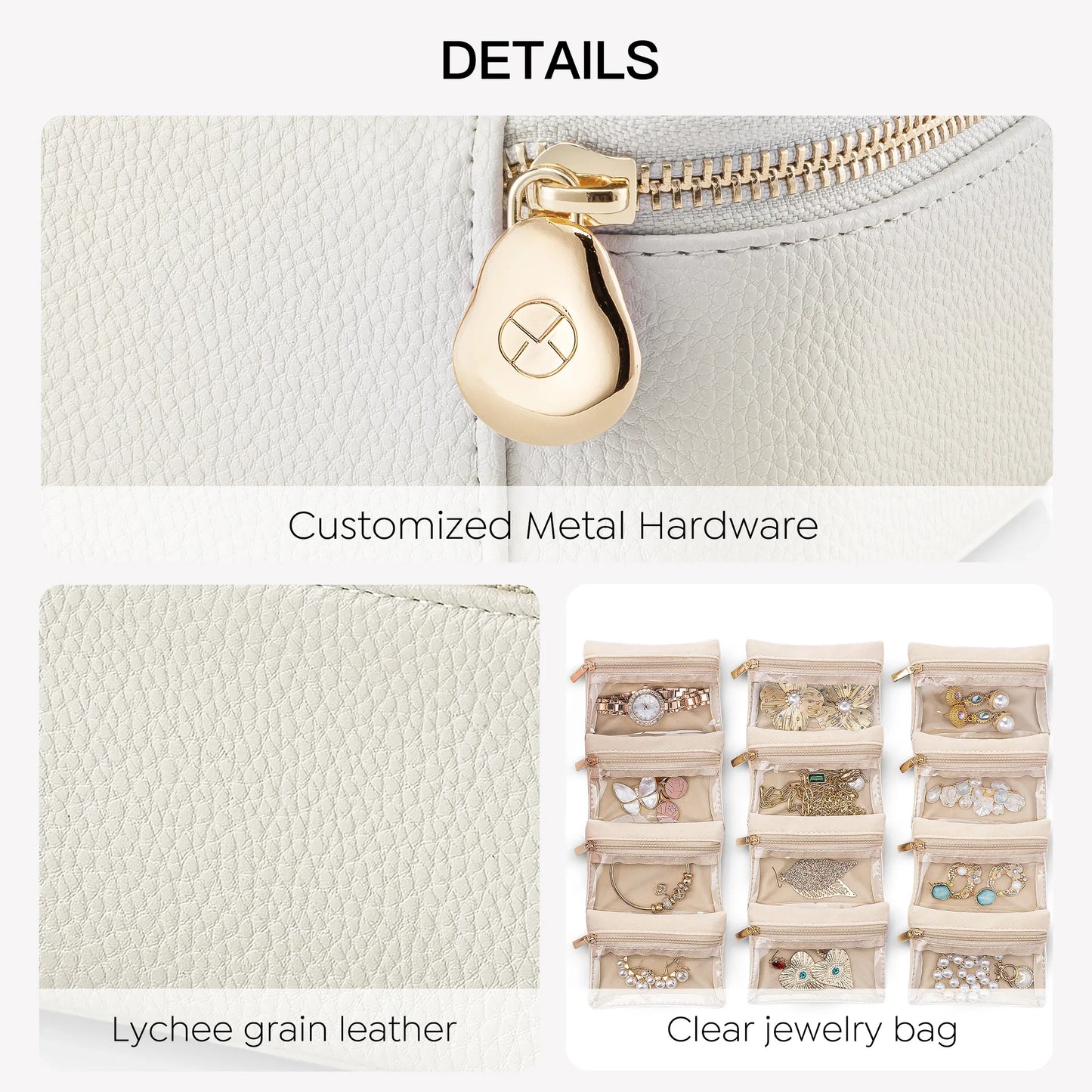 Vlando jewellery storage set With 10 pouches