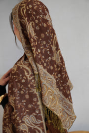 ✨Traditional Embroidered Pashmina Hijab 🌸