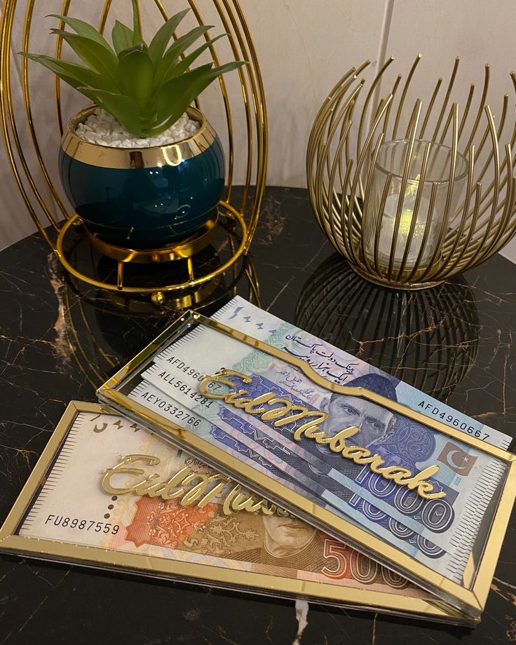 Acrylic Plastic Transparent Eidi Envelope