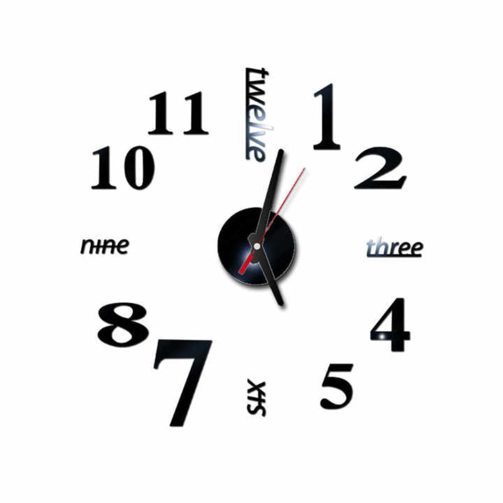 Luxury 3D Numbers DIY Wall Clocks