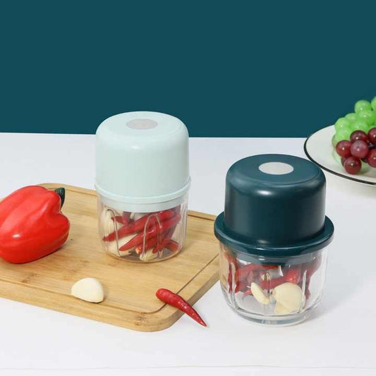 Rechargeable Electric Grinder 6-Blades Vegetables Cutter