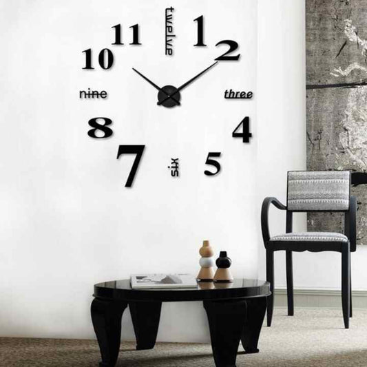 Luxury 3D Numbers DIY Wall Clocks