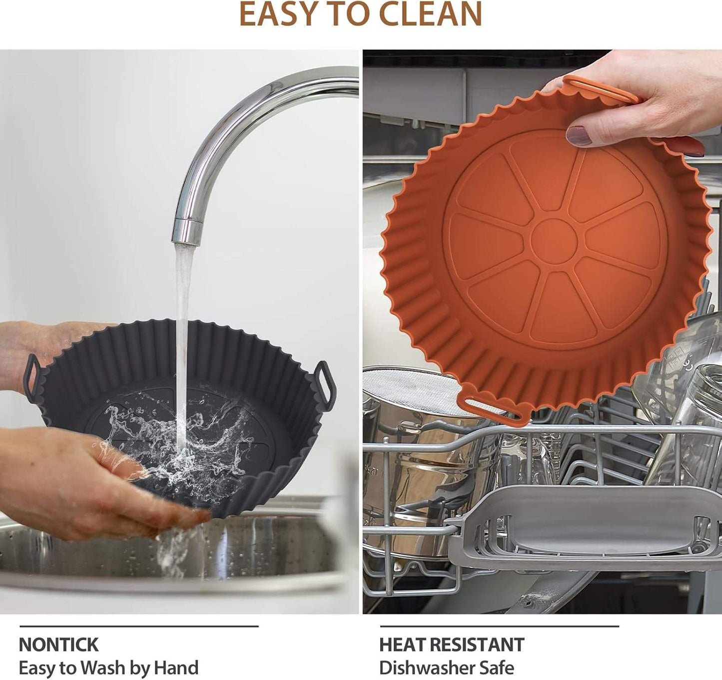 Non-stick Heat Resistant Round Air Fryer Silicone Liners