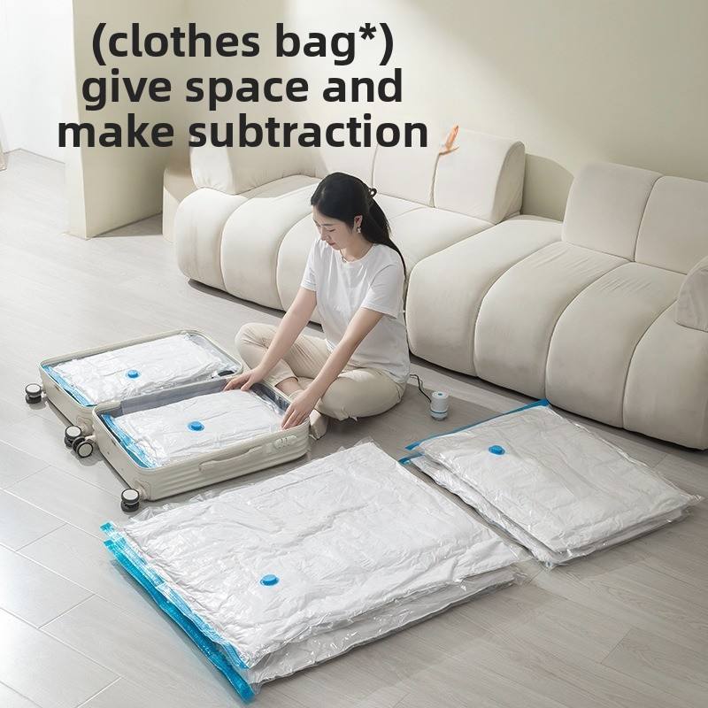 Dustproof Portable Vacuum Compression Plastic Storage Bags with Vacum Pump
