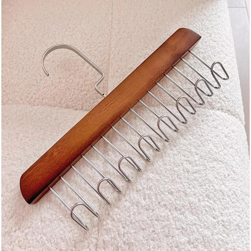 Multifunctional wooden hanger