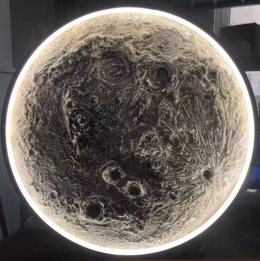 3D Relief Moon Wall Lamp
