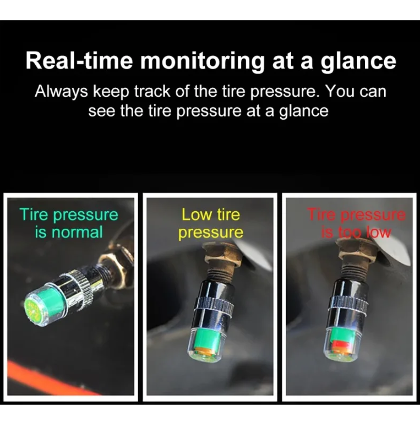 Cars Tire Air Pressure Monitor Caps ( Pack of 4 )