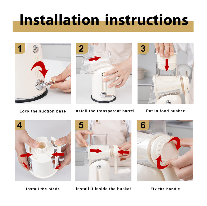 Multifunctional Shredder Slicer Drum Cutter