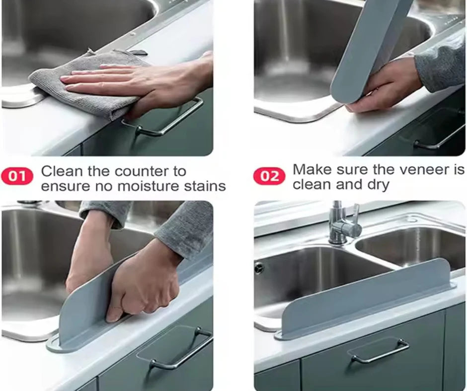 Self adhesive Silicone water guard for sink