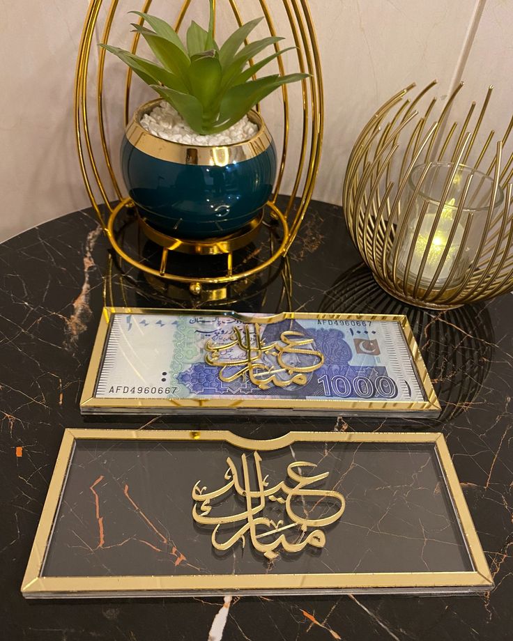 Acrylic Plastic Transparent Eidi Envelope