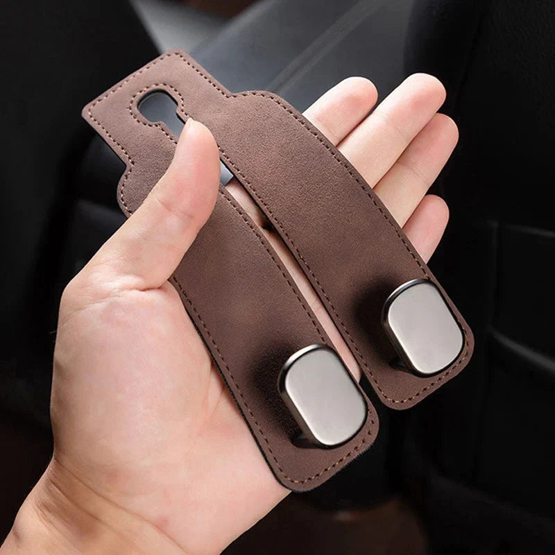 Car Headrest Organizer Premium Leather Hook