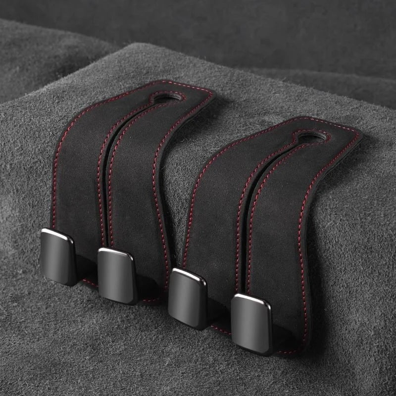 Car Headrest Organizer Premium Leather Hook